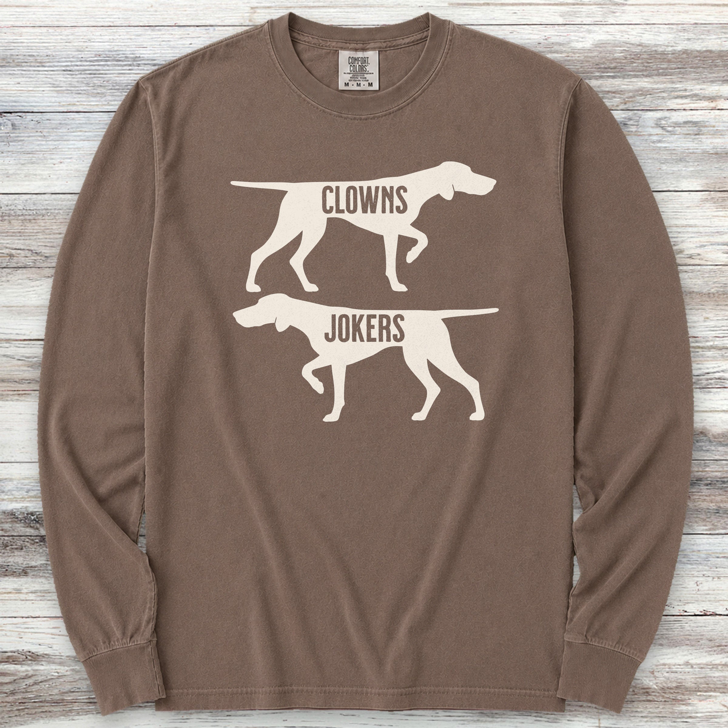 Clowns or Jokers Pointer Long Sleeve Tee - Espresso