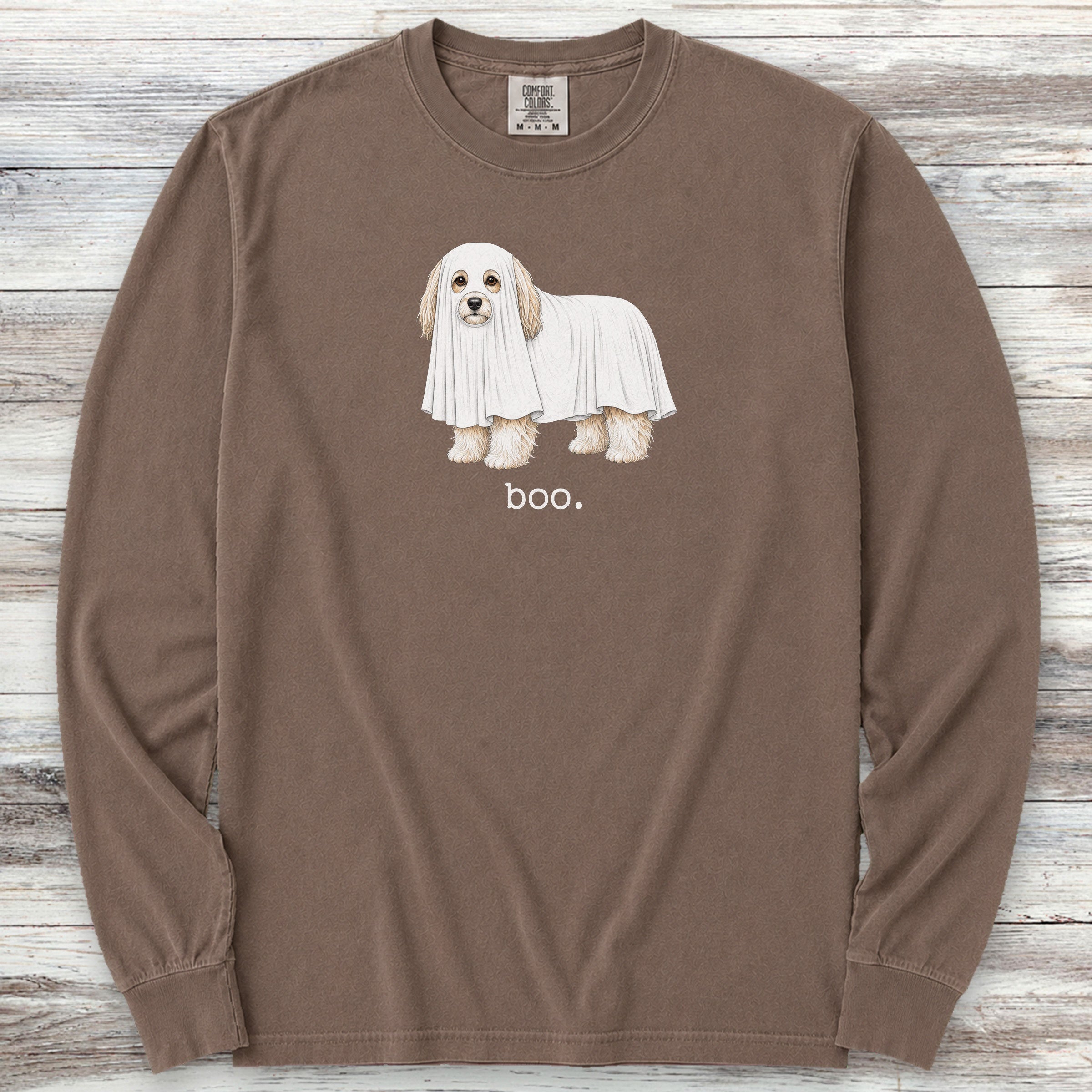 Havanese Boo Long Sleeve Tee - Espresso