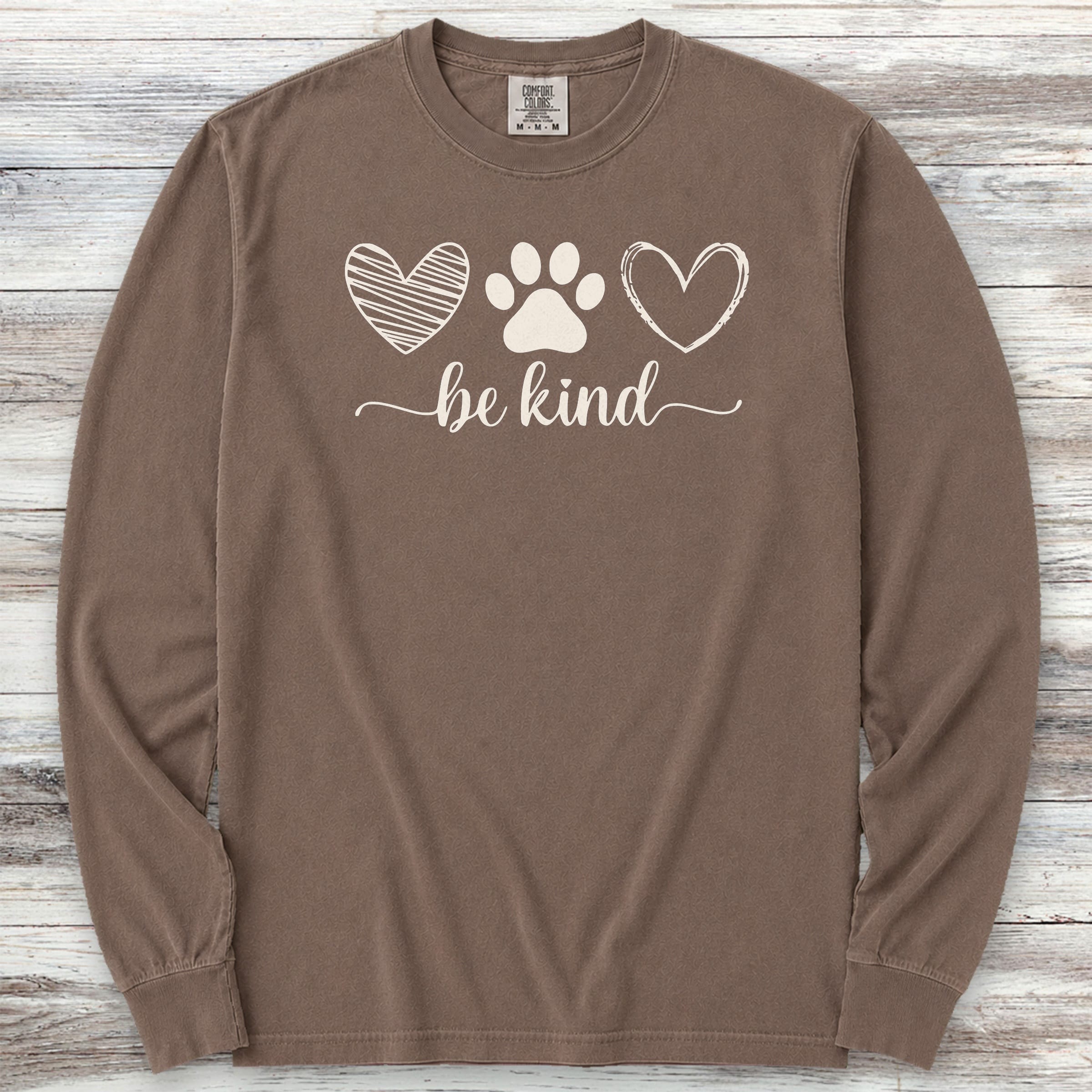 Be Kind Long Sleeve Tee - Espresso