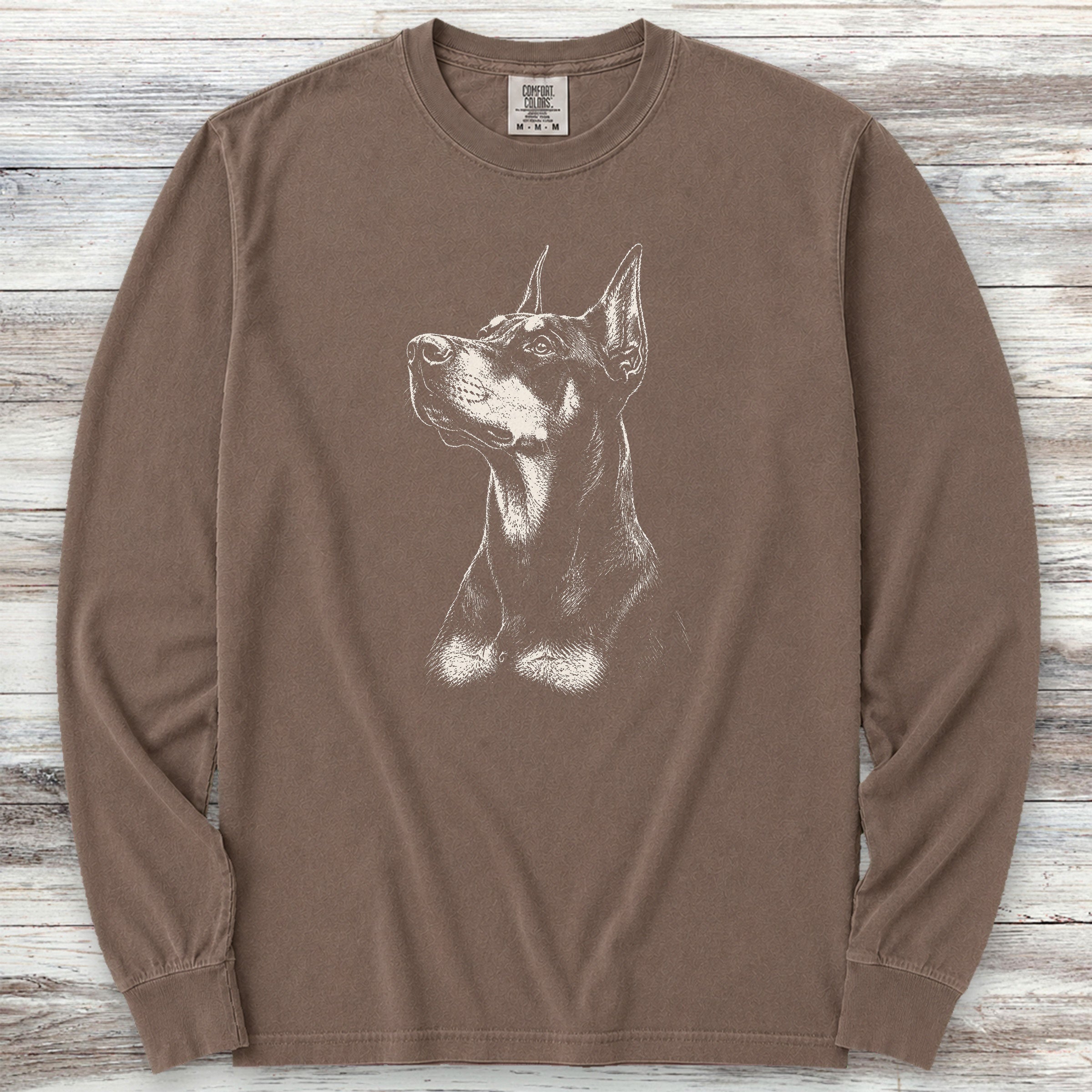 Doberman Loyalty Long Sleeve Tee - Espresso