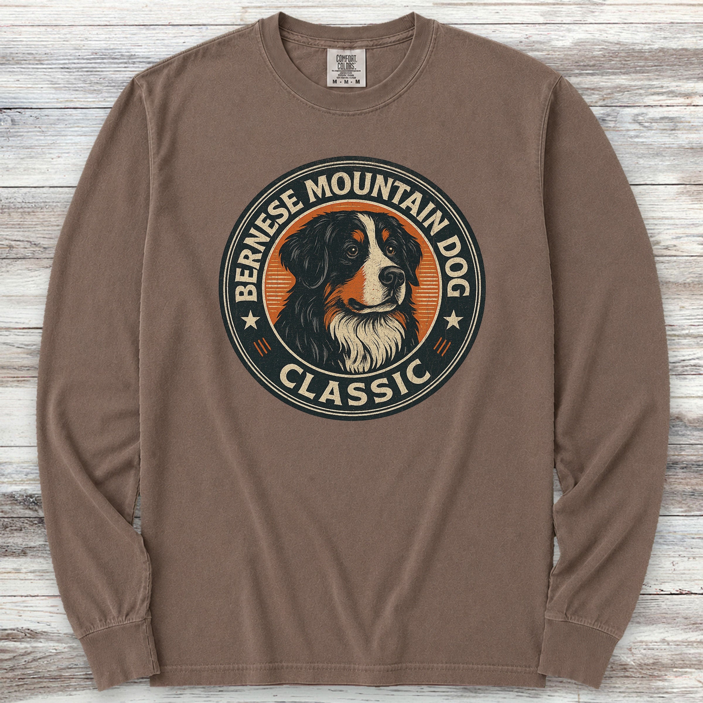 Bernese Mountain Dog Classic Long Sleeve Tee - Espresso