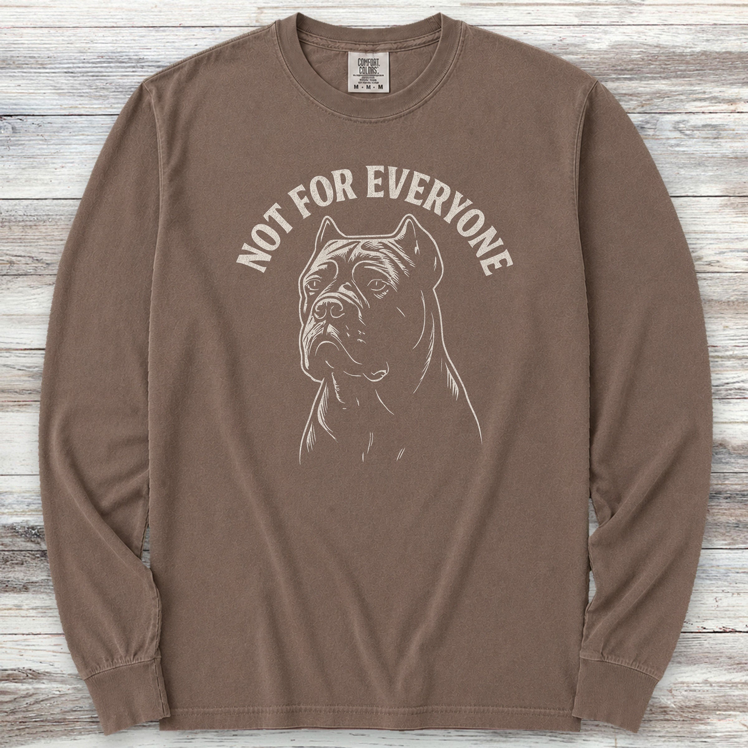 Cane Corso Not Everyone Long Sleeve Tee - Espresso