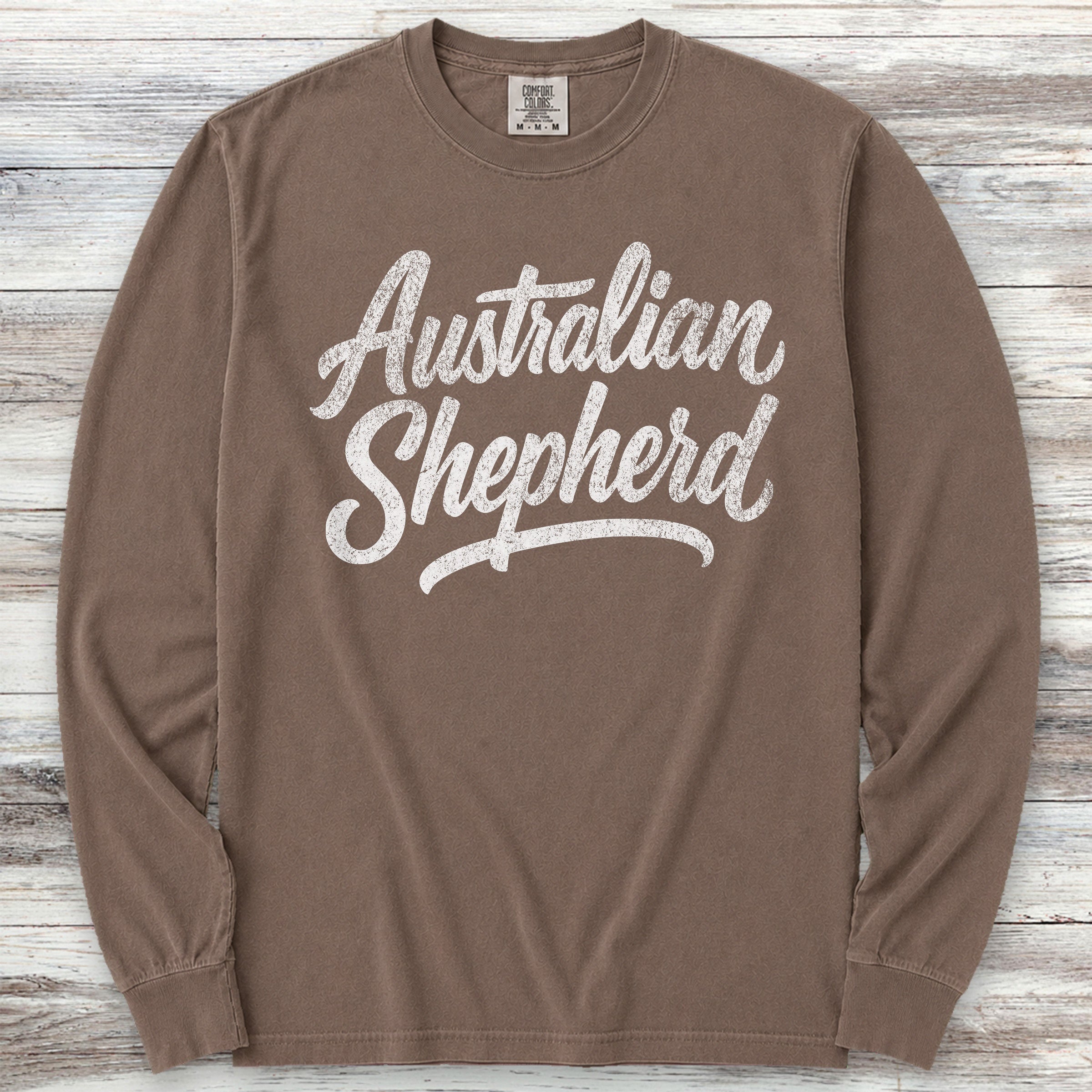 Australian Shepherd Team Long Sleeve Tee - Espresso