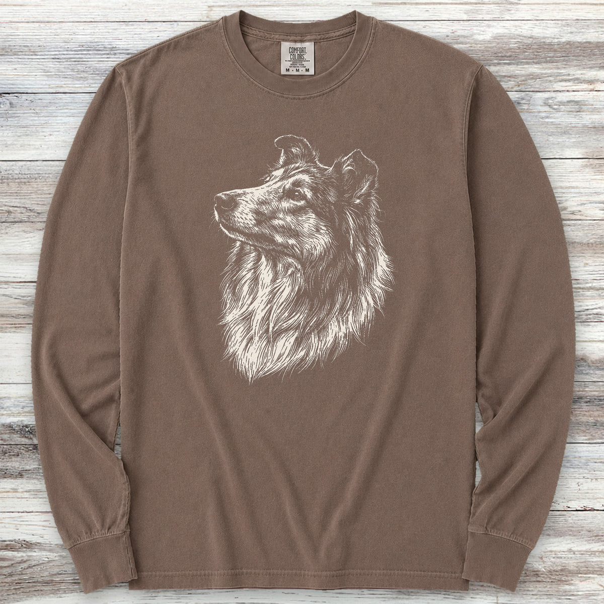 Rough Collie Loyalty Long Sleeve Tee - Espresso
