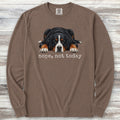 Swiss Mountain Dog Nope Long Sleeve Tee - Espresso
