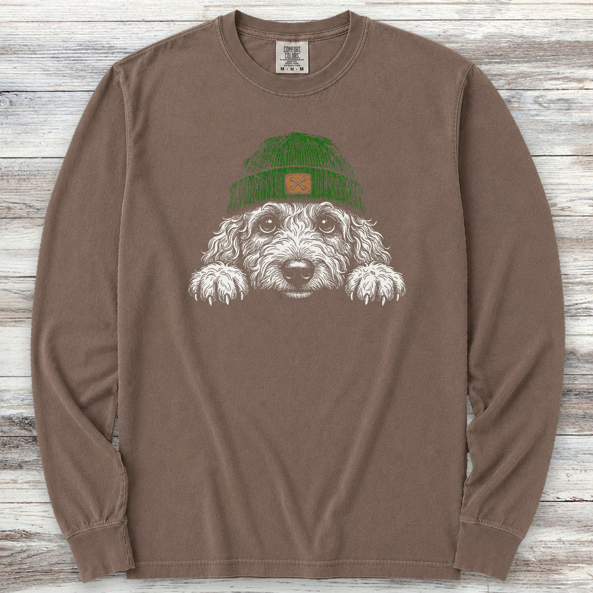 Doodle Peek-A-Doo Long Sleeve Tee - Espresso