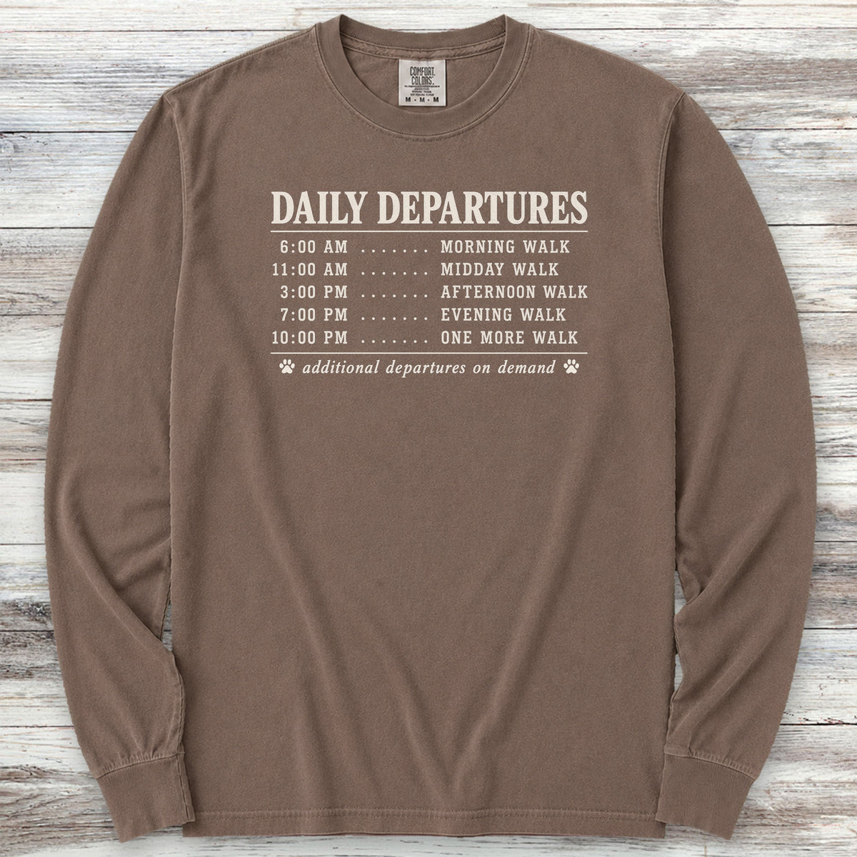 Daily Departures Long Sleeve Tee - Espresso
