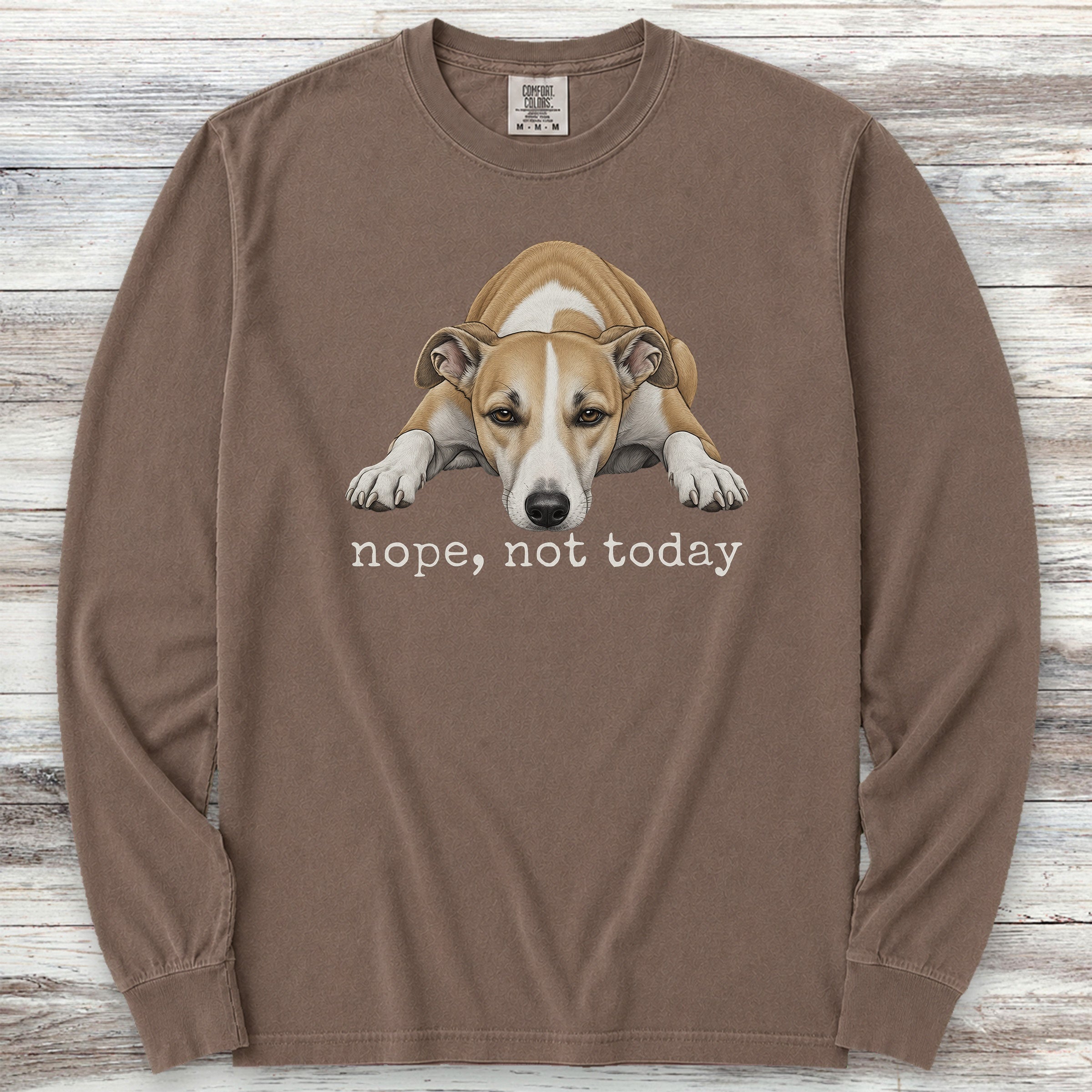 Whippet Nope Long Sleeve Tee - Espresso