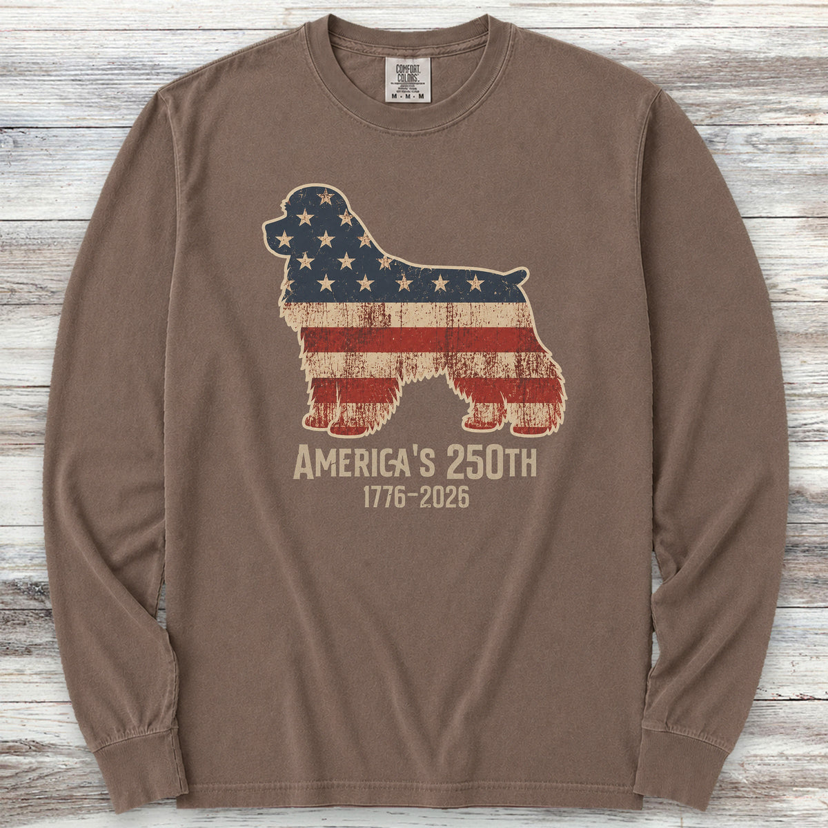 Cocker Spaniel 250 Long Sleeve Tee - Espresso