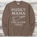 Husky Mama Roll Long Sleeve Tee - Espresso