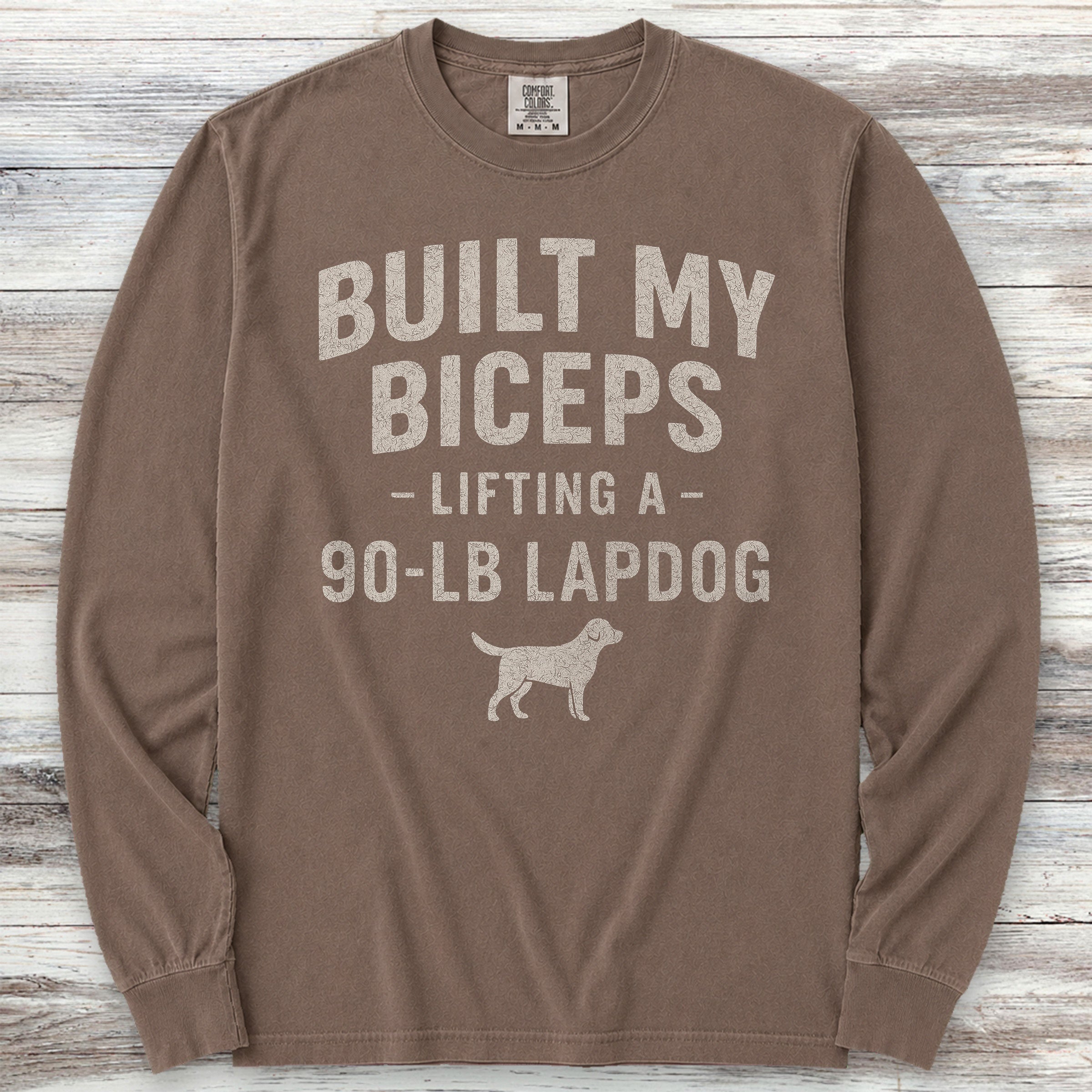 Built My Biceps Long Sleeve Tee - Espresso