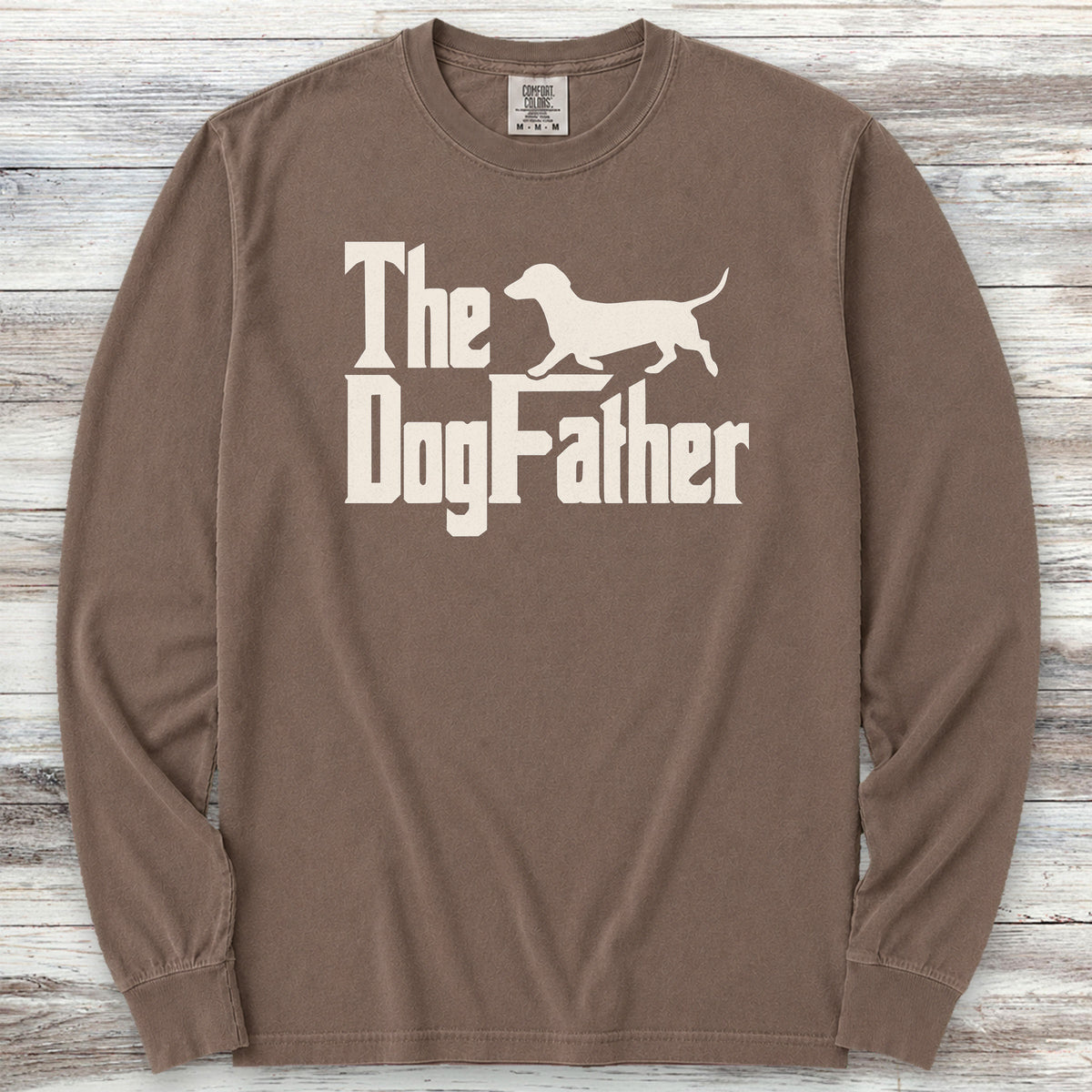 Dachshund Dog Father Long Sleeve Tee - Espresso