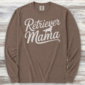 Golden Retriever Mama Silhouette Long Sleeve Tee - Espresso