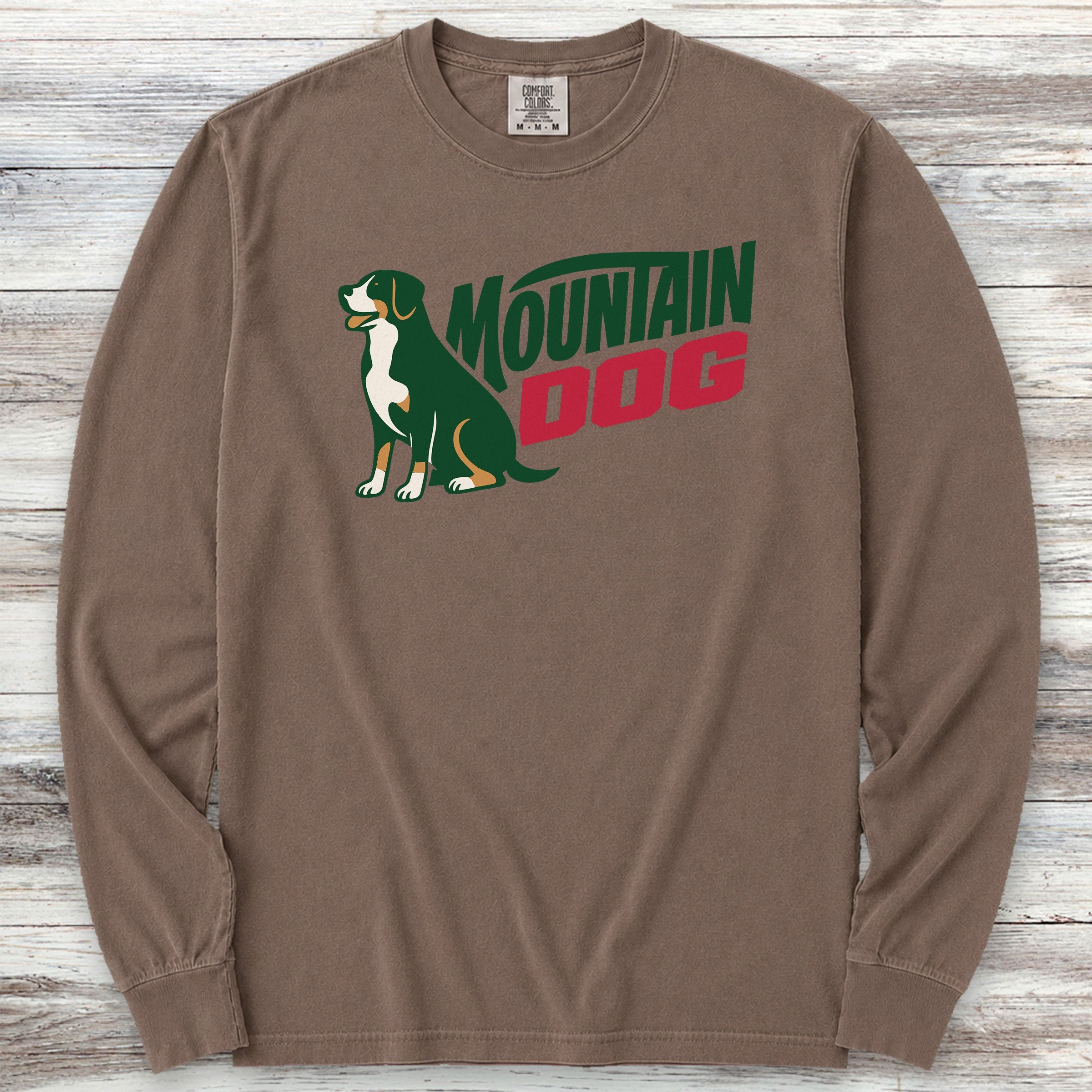 Swiss Mountain Dog Long Sleeve Tee - Espresso