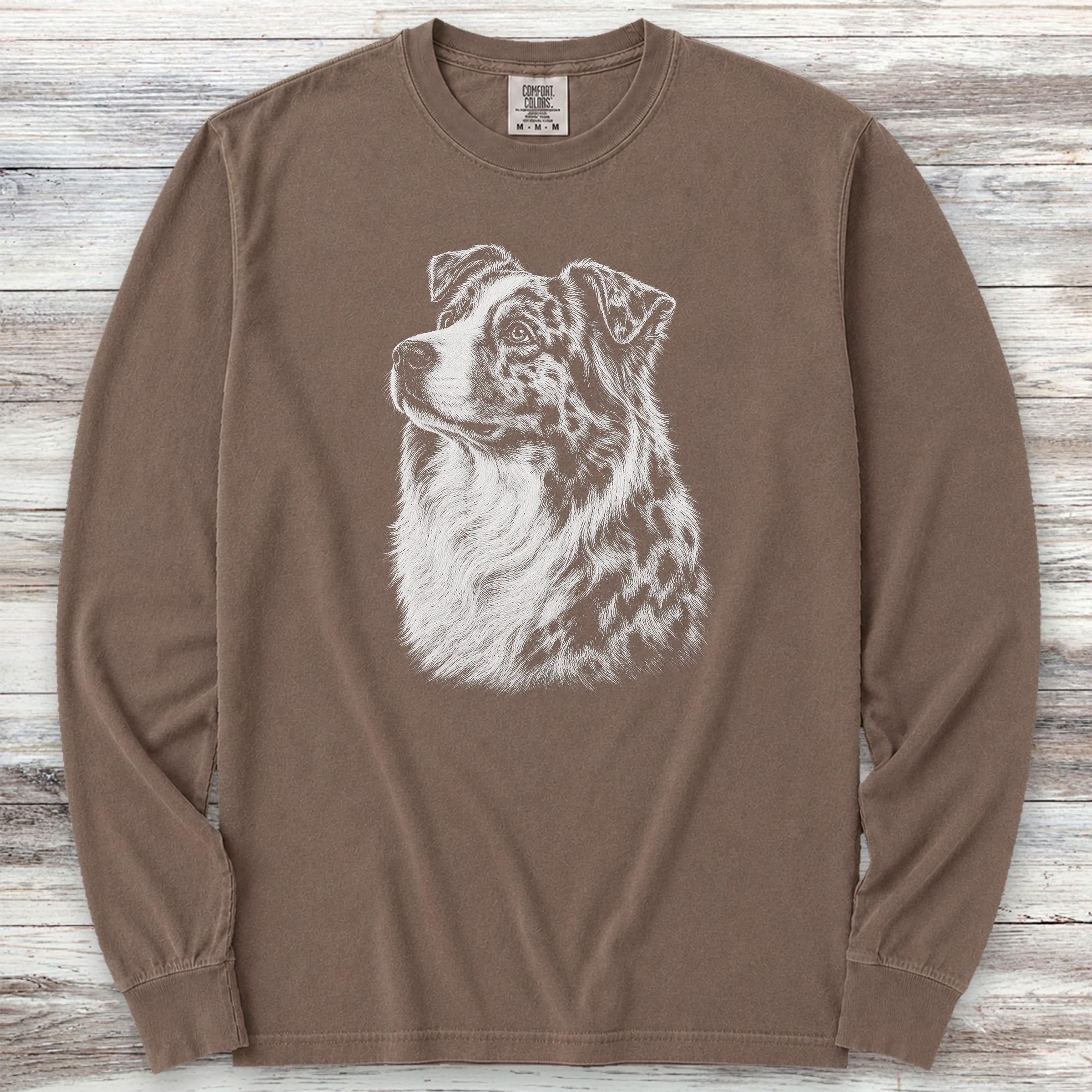 Australian Shepherd Loyalty Long Sleeve Tee - Espresso