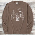 Bernese Mountain Dog Alien Selfie Long Sleeve Tee - Espresso