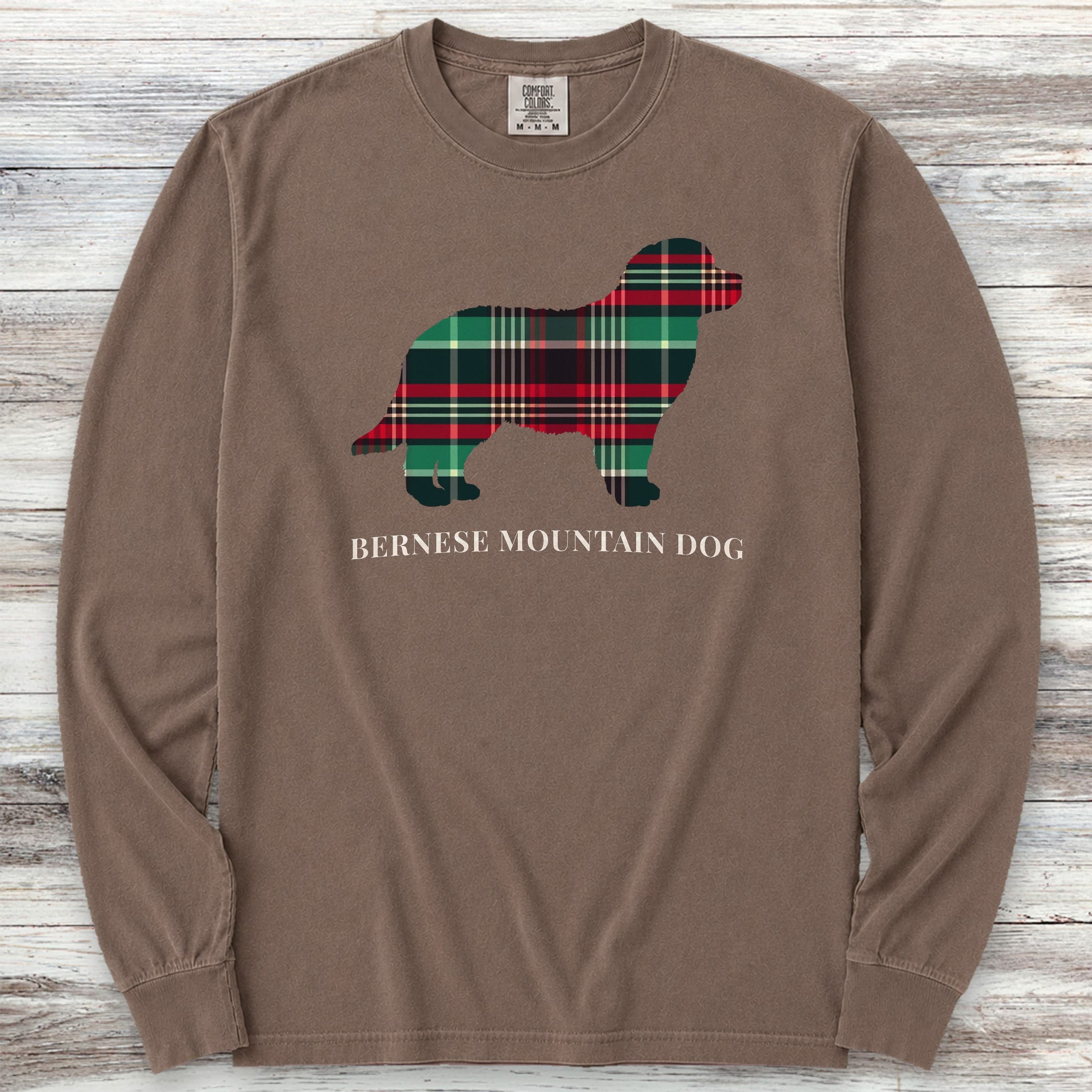 Bernese Mountain Dog Winter 2025 Long Sleeve Tee - Espresso