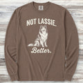 Rough Collie Not Lassie Long Sleeve Tee - Espresso