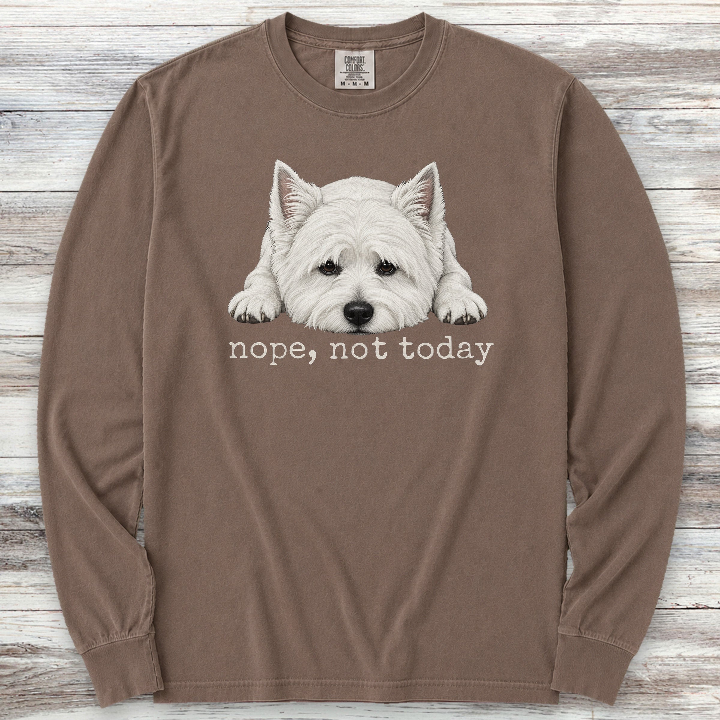 West Highland Nope Long Sleeve Tee - Espresso