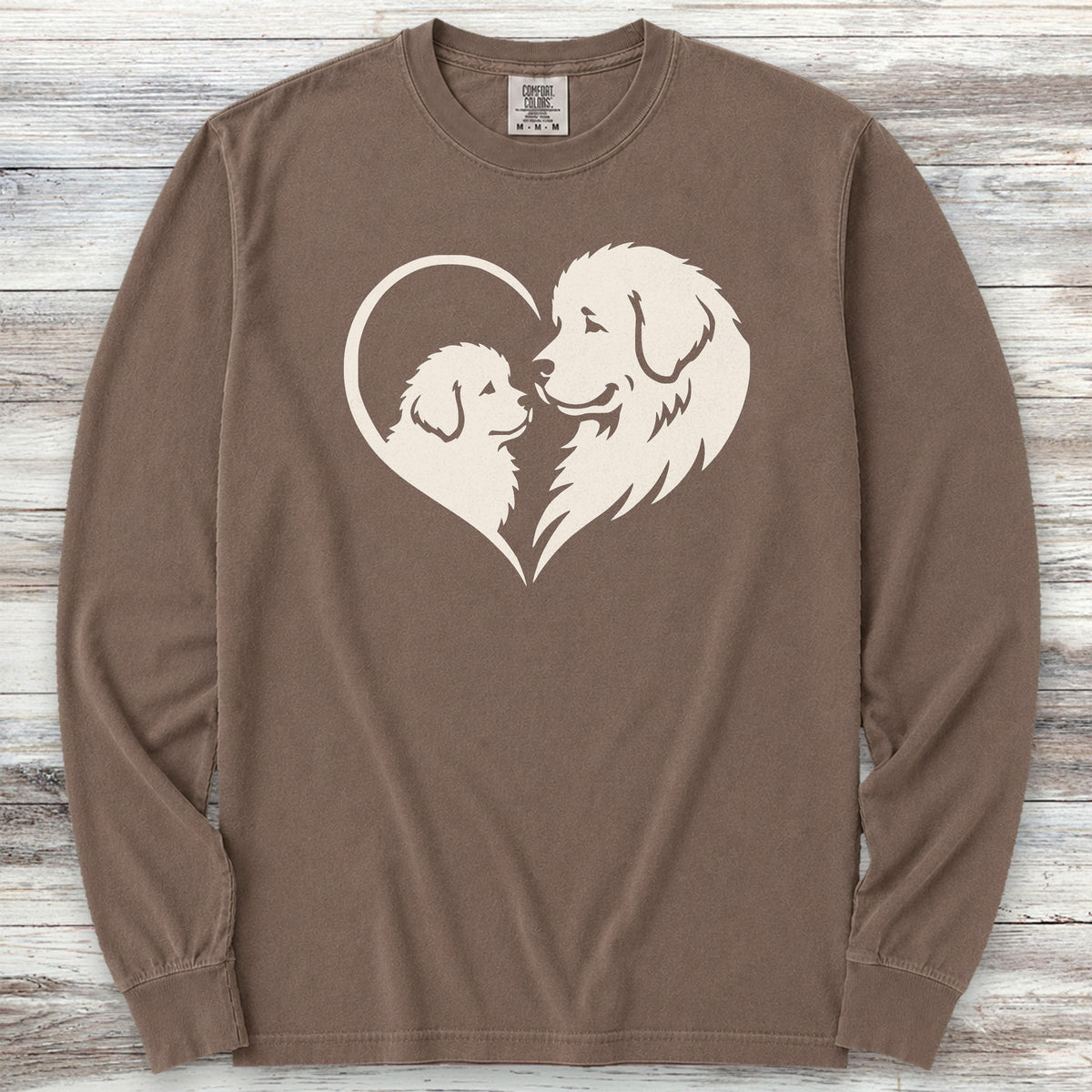 Newfoundland Heart Bond Long Sleeve Tee - Espresso