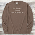 Scottish Terrier Life Long Sleeve Tee - Espresso