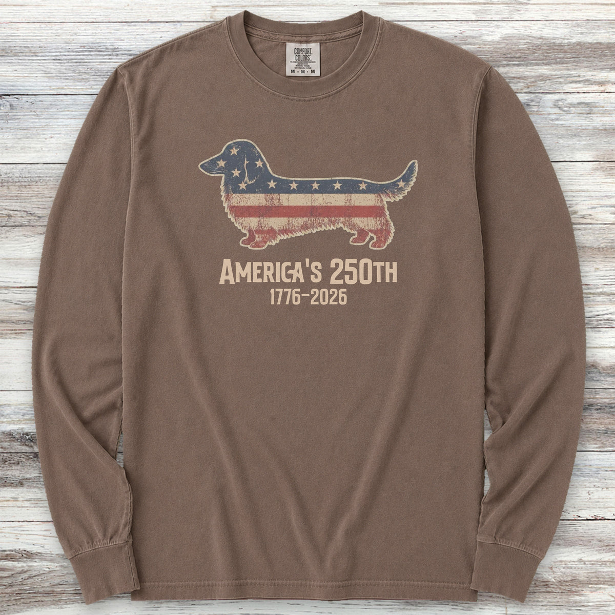 Dachshund 250 Long Sleeve Tee - Espresso