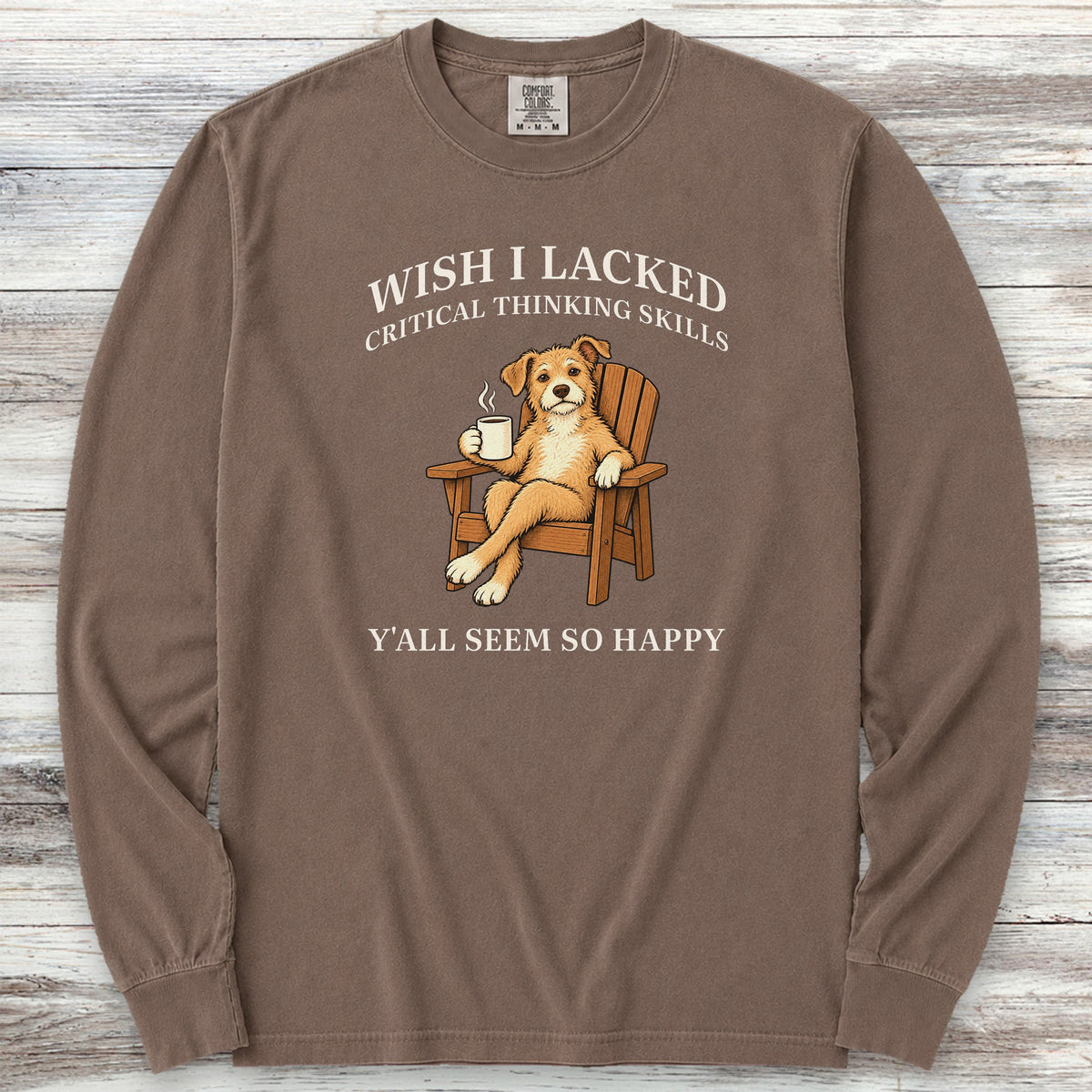 Critical Thinking Skills Long Sleeve Tee - Espresso