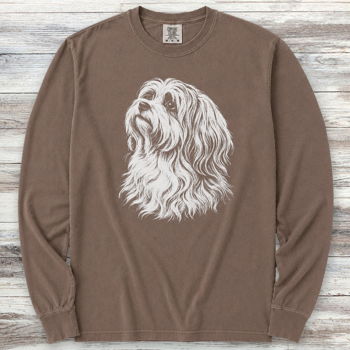 Havanese Loyalty Long Sleeve Tee - Espresso