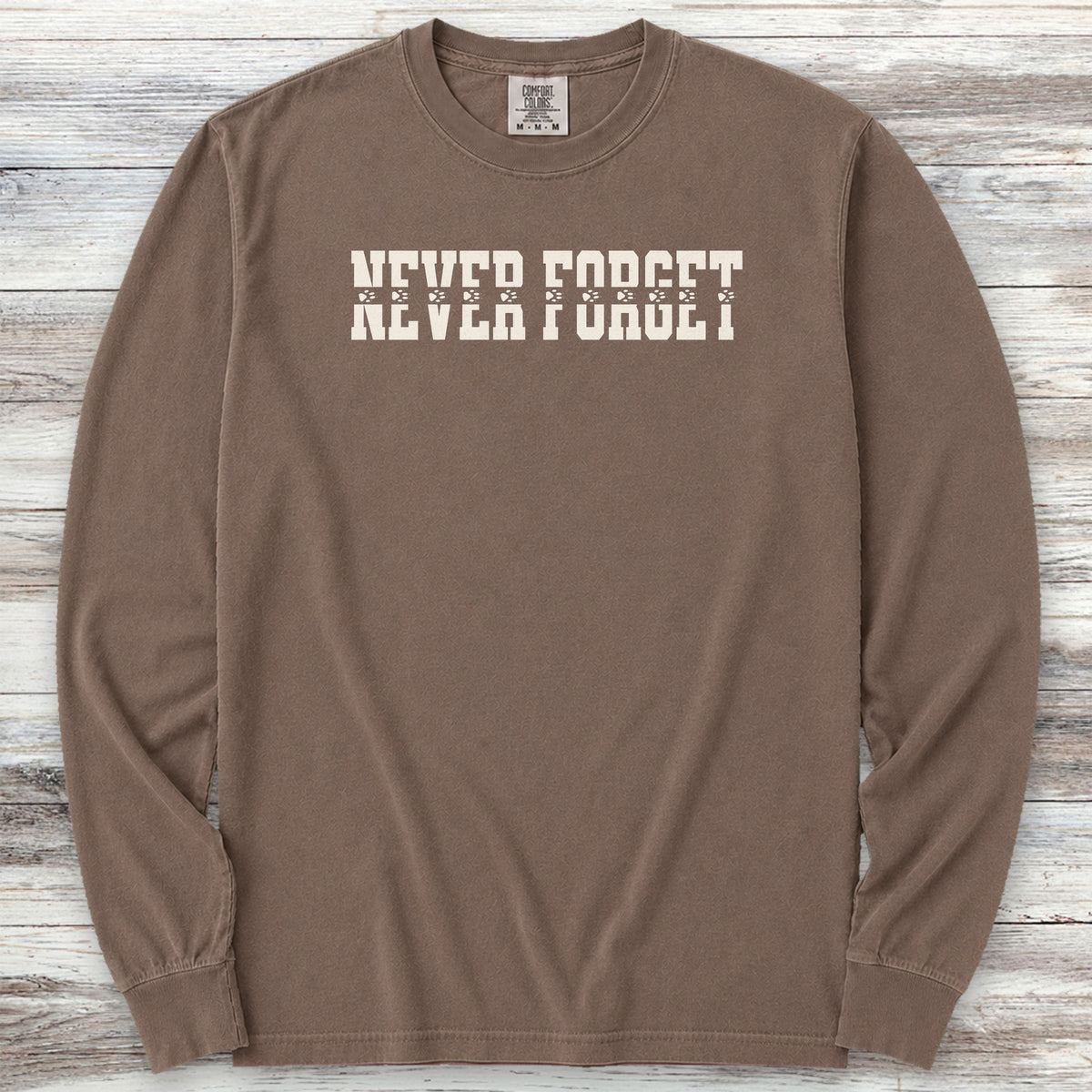 Never Forget Long Sleeve Tee - Espresso