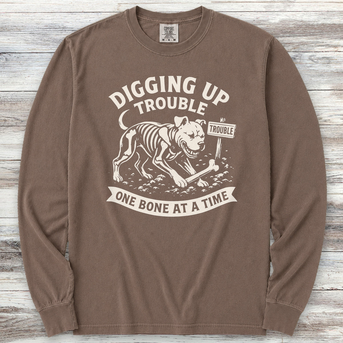 Pit Bull Trouble Long Sleeve Tee - Espresso
