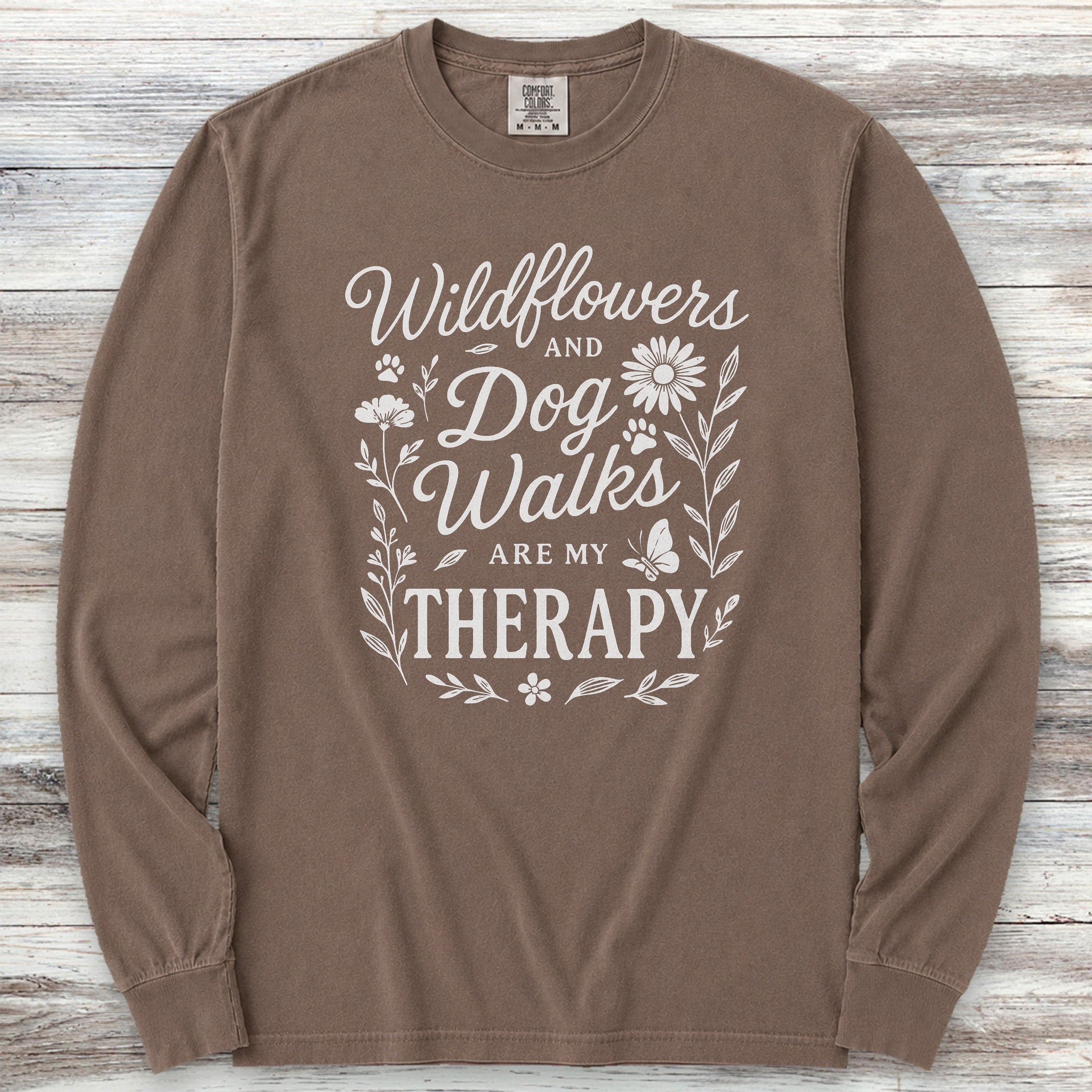 Wildflowers Long Sleeve Tee - Espresso