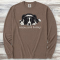 Border Collie Nope Long Sleeve Tee - Espresso