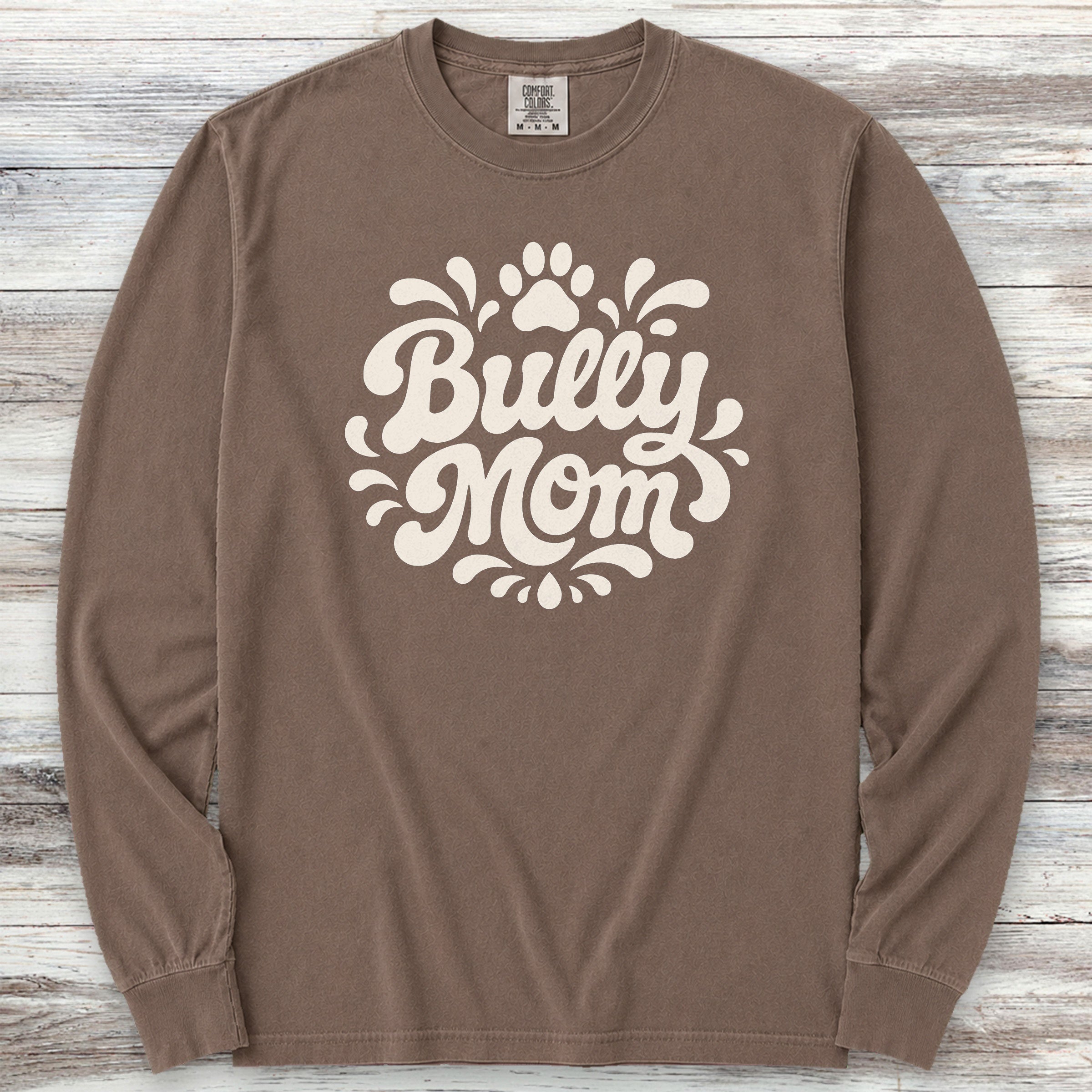 American Bully Groovy Mom Long Sleeve Tee - Espresso
