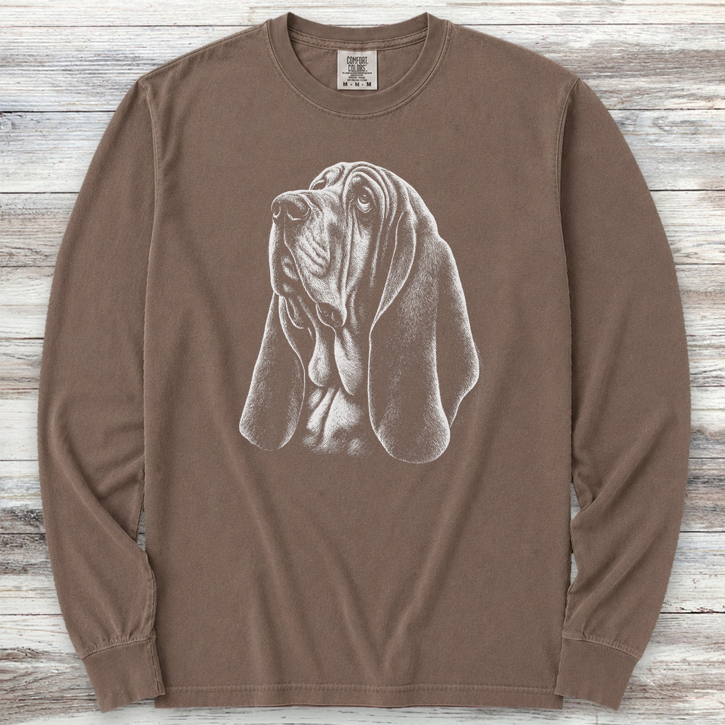Basset Hound Loyalty Long Sleeve Tee - Espresso
