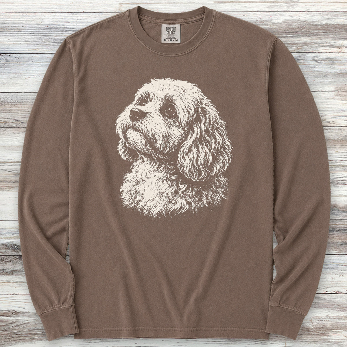 Cavapoo Loyalty Long Sleeve Tee - Espresso