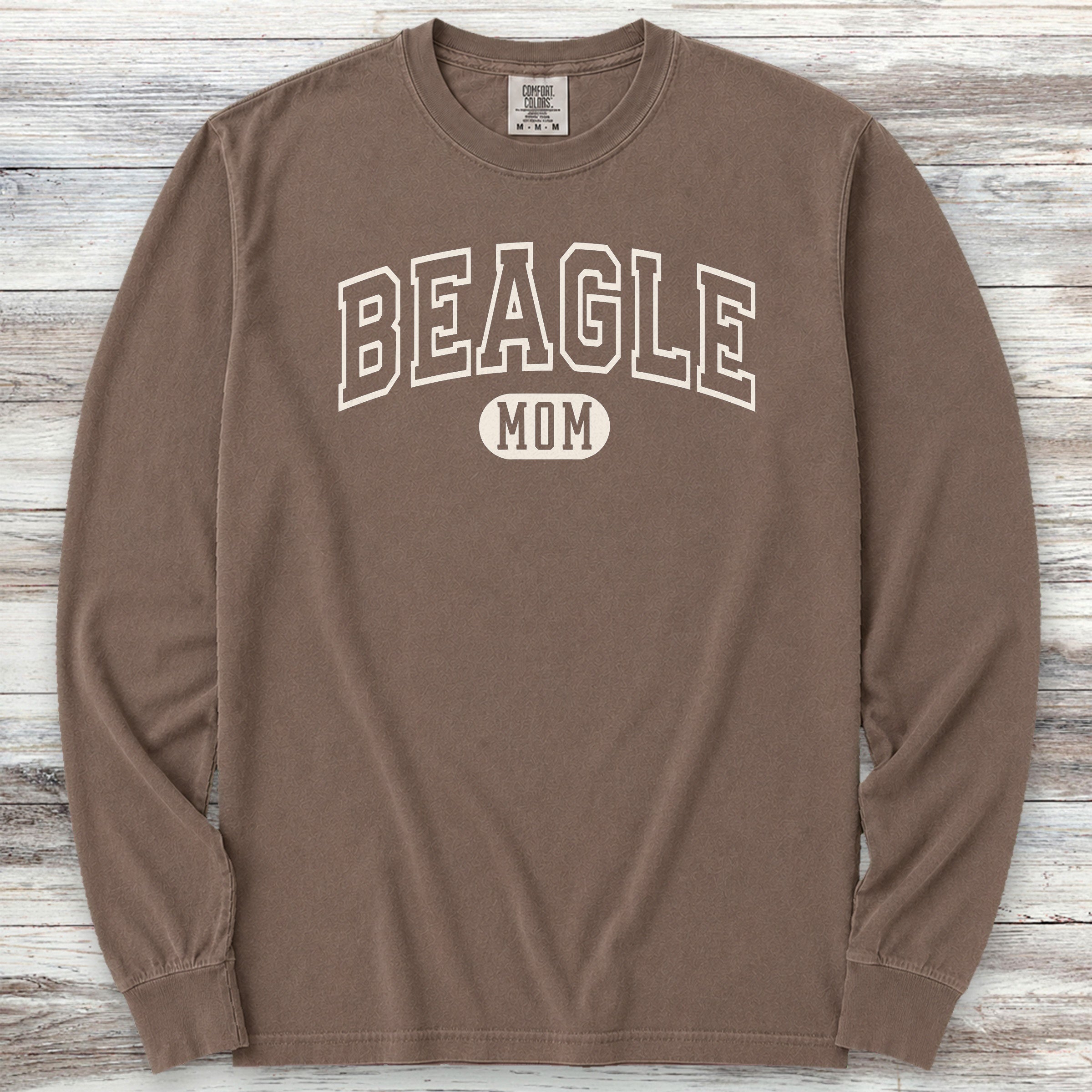 Beagle Mom Long Sleeve Tee - Espresso
