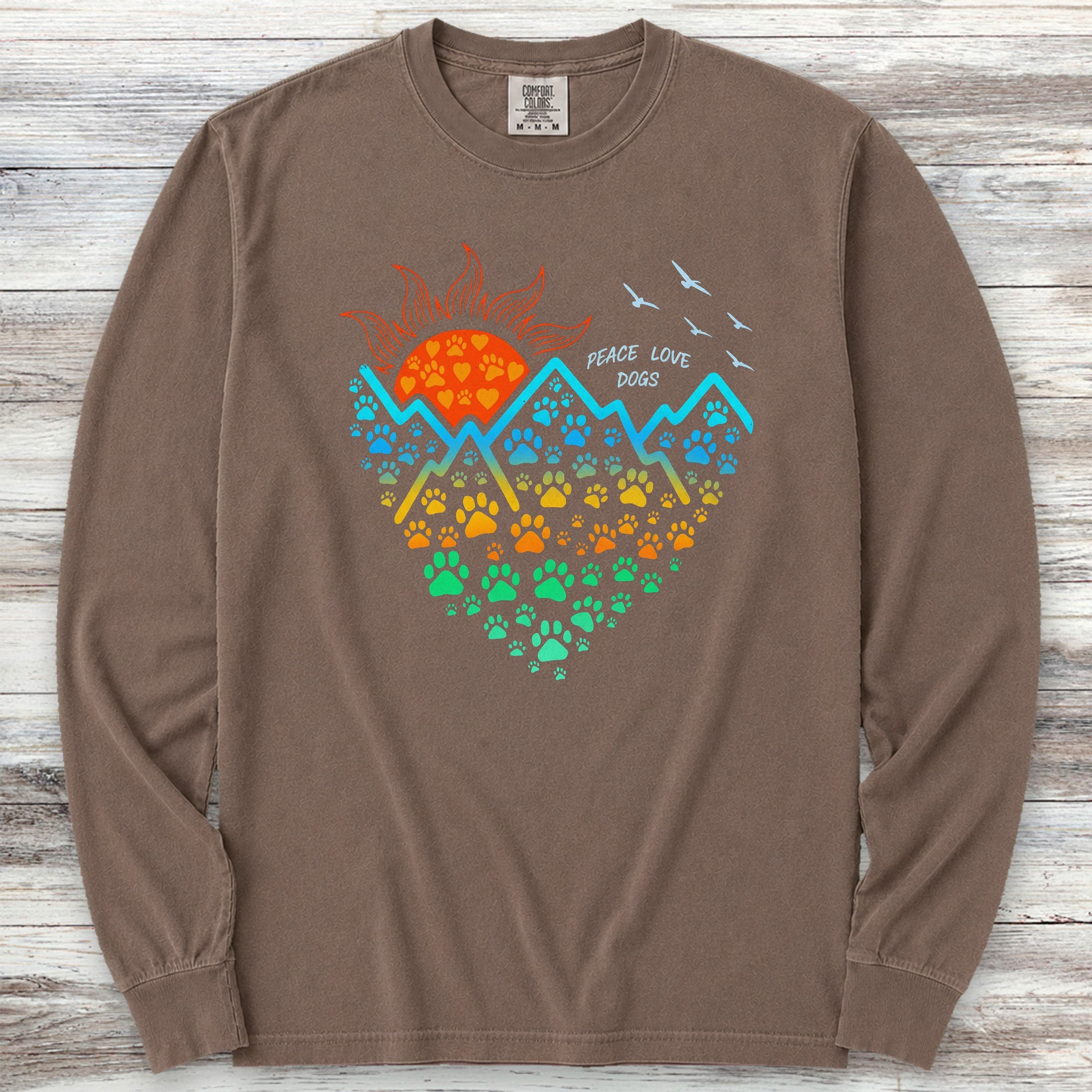 Adventure Heart Long Sleeve Tee - Espresso