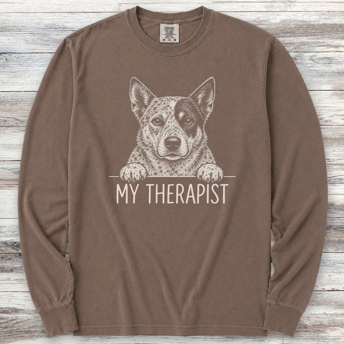 Australian Cattle Dog Therapist Long Sleeve Tee - Espresso
