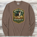 Australian Shepherd Black Tri Adventures Long Sleeve Tee - Espresso
