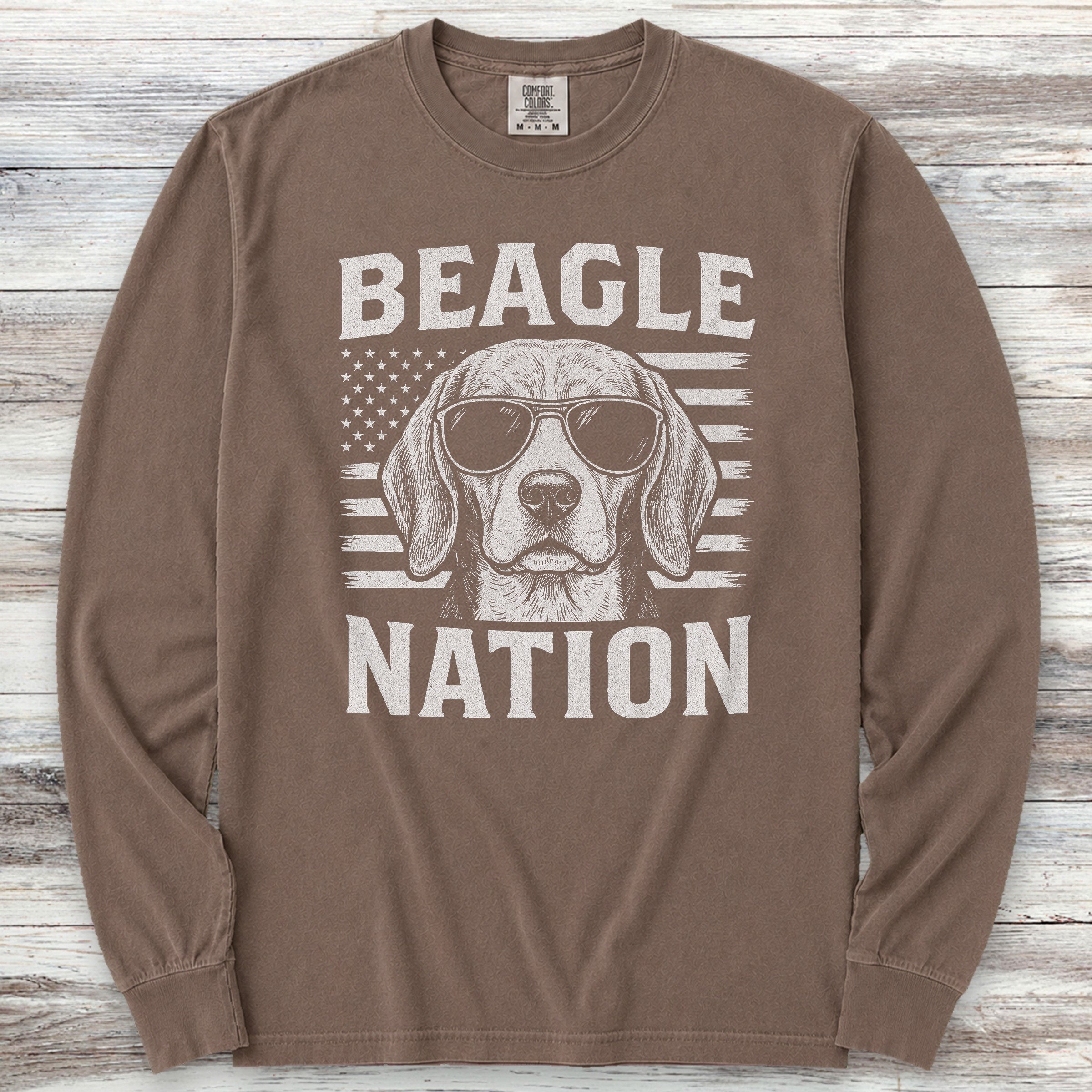 Beagle Nation Long Sleeve Tee - Espresso