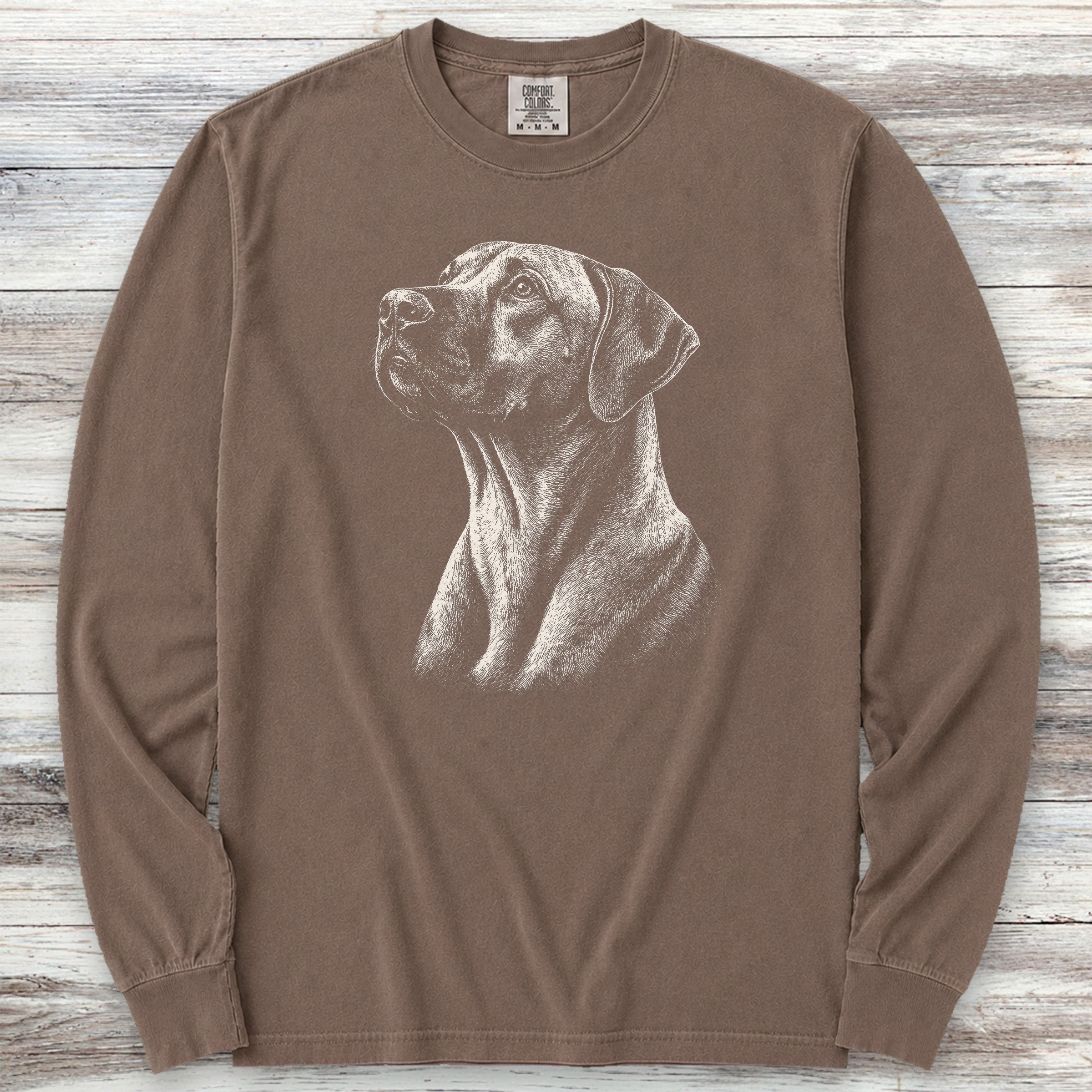 Rhodesian Ridgeback Loyalty Long Sleeve Tee - Espresso