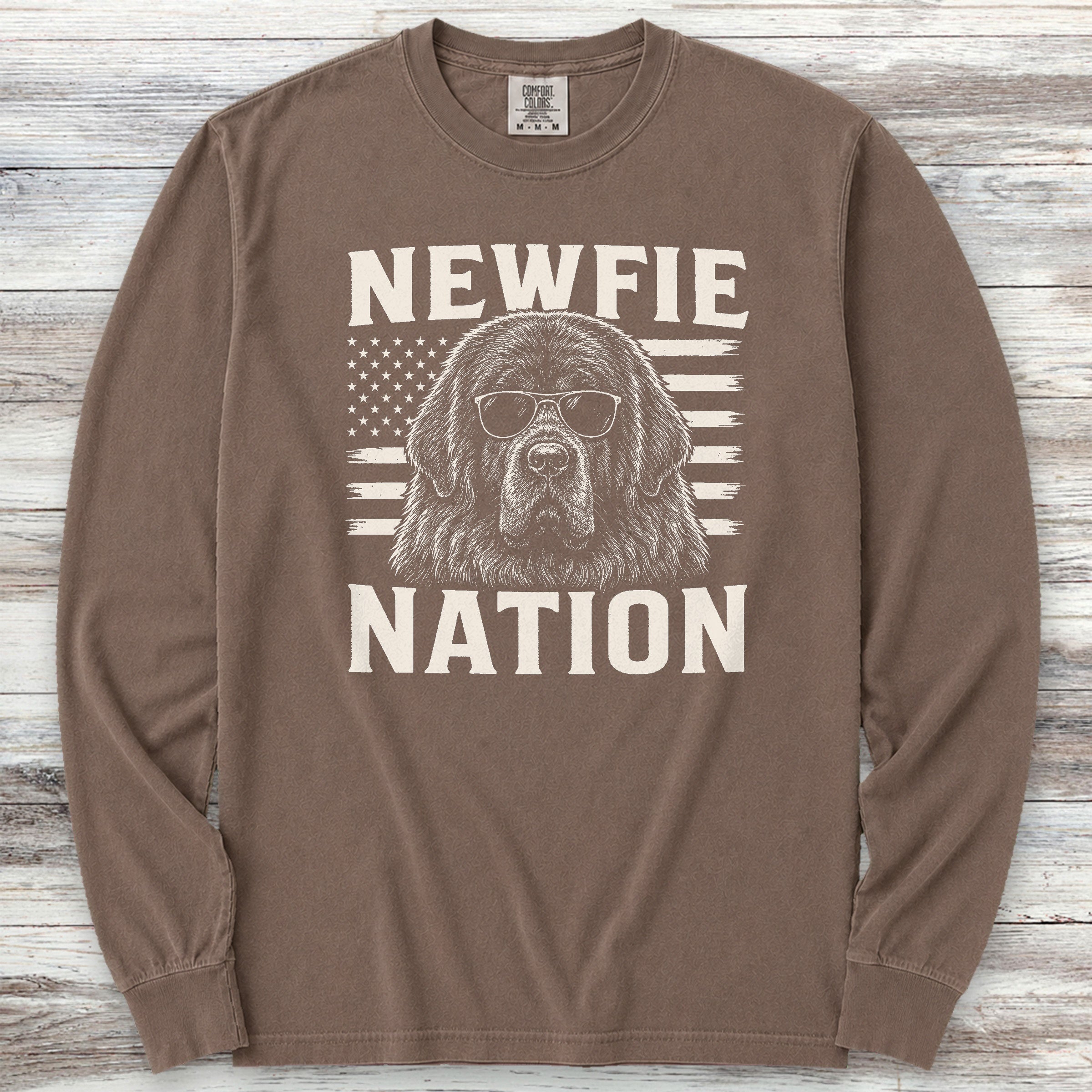Newfoundland Nation Long Sleeve Tee - Espresso