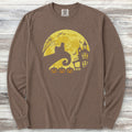 Maltese Halloween Moon Long Sleeve Tee - Espresso