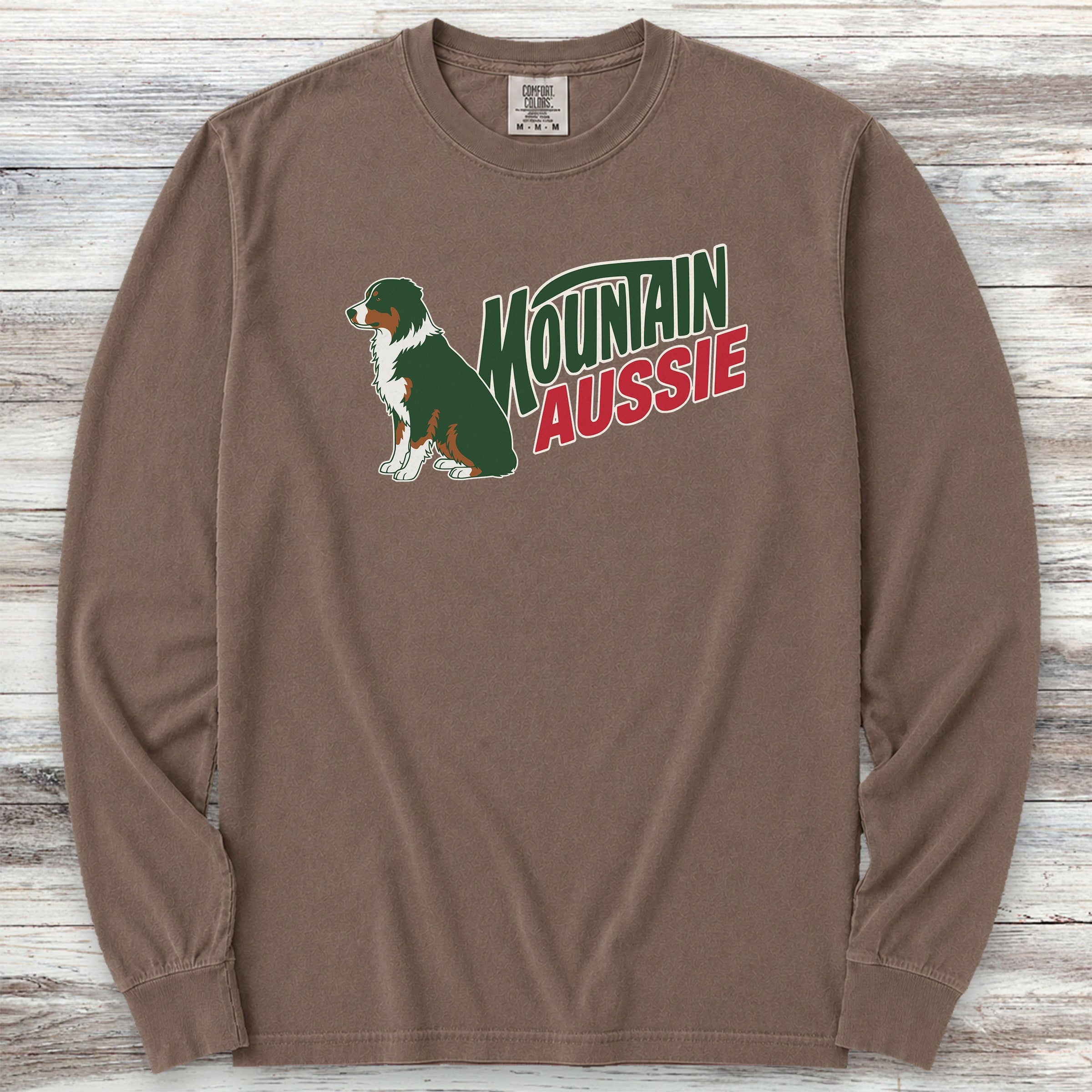Australian Mountain Dog Long Sleeve Tee - Espresso