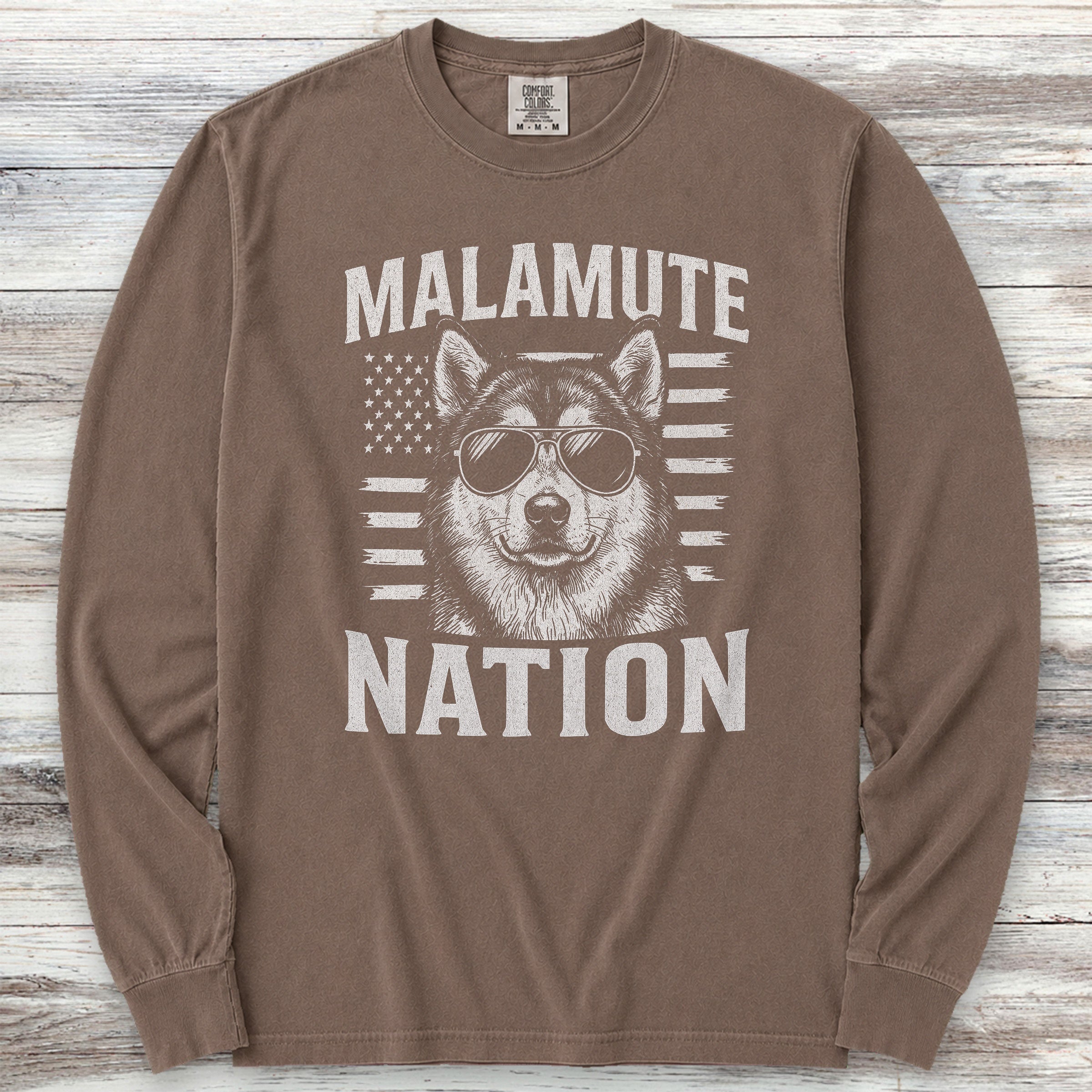 Malamute Nation Long Sleeve Tee - Espresso