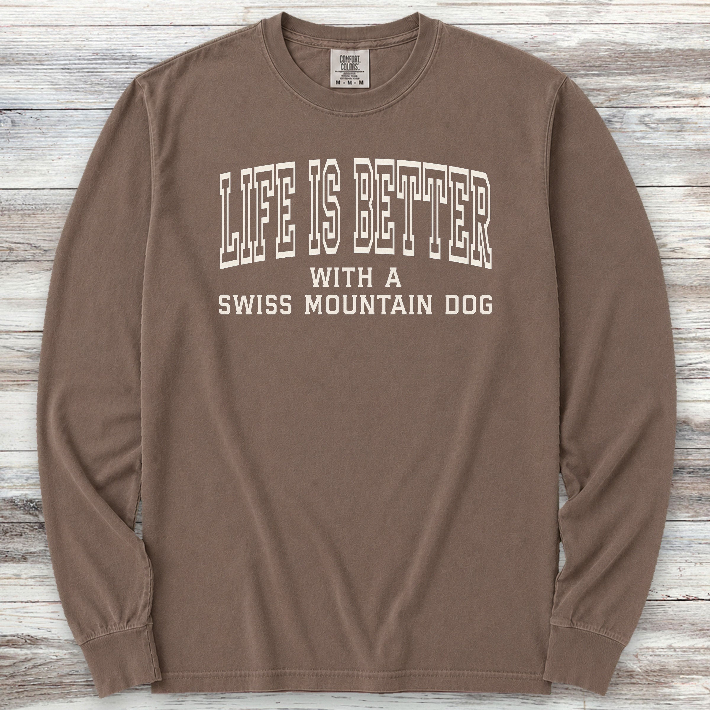 Swiss Mountain Dog Better Long Sleeve Tee - Espresso