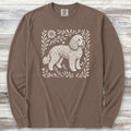 Cockapoo Linocut Long Sleeve Tee - Espresso