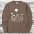 Doodle Moonlight & Wildflowers Long Sleeve Tee - Espresso