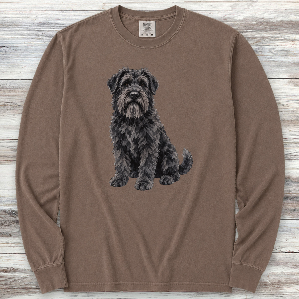 Bouvier Watercolor Long Sleeve Tee - Espresso