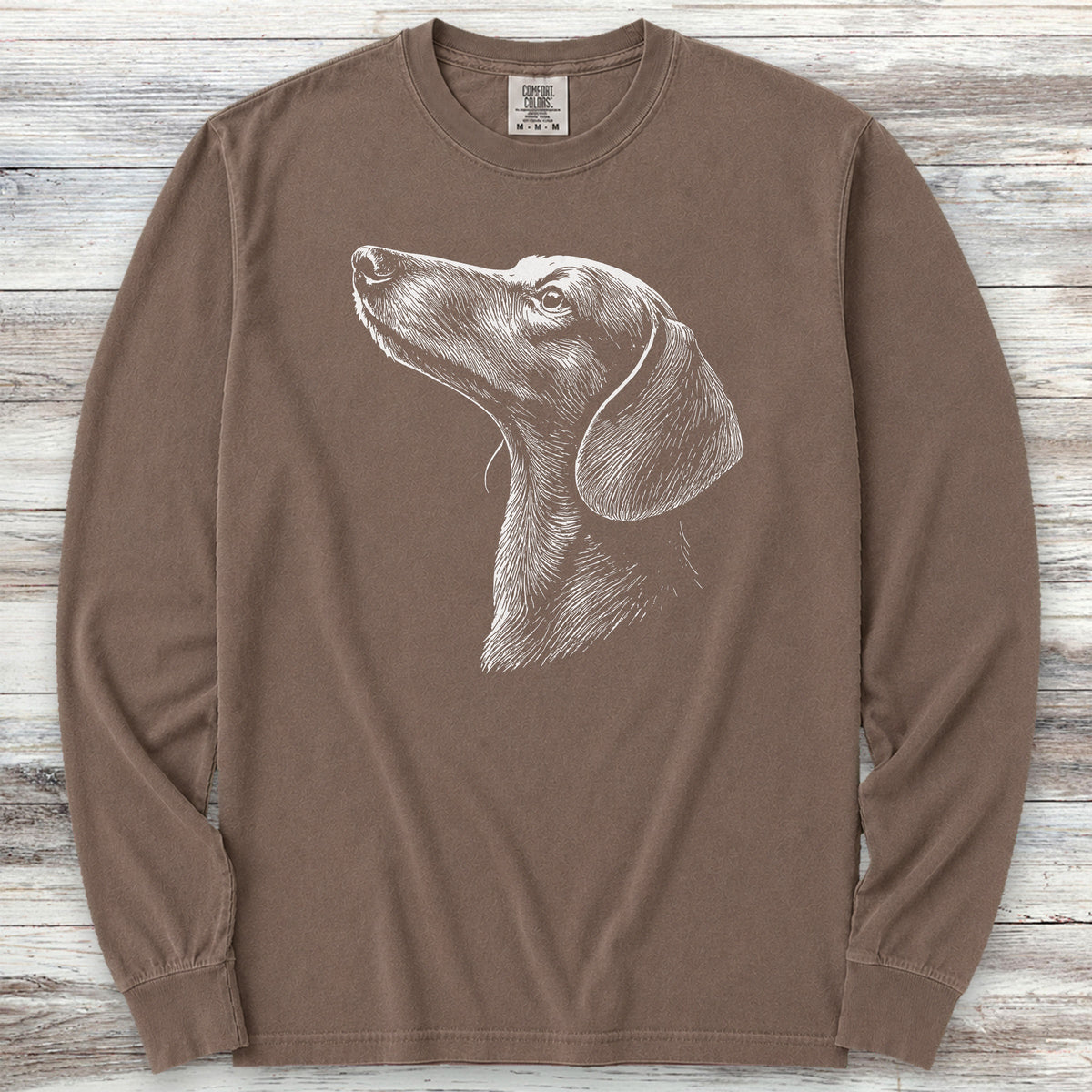 Dachshund Loyalty Long Sleeve Tee - Espresso
